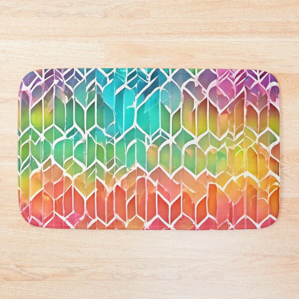 Item preview, Abstract Rainbow Patterned Geometric Art designed and sold by Health And Fitness Posts e-Store.
