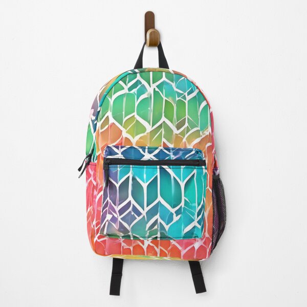 Item preview, Abstract Rainbow Patterned Geometric Art designed and sold by Health And Fitness Posts e-Store.