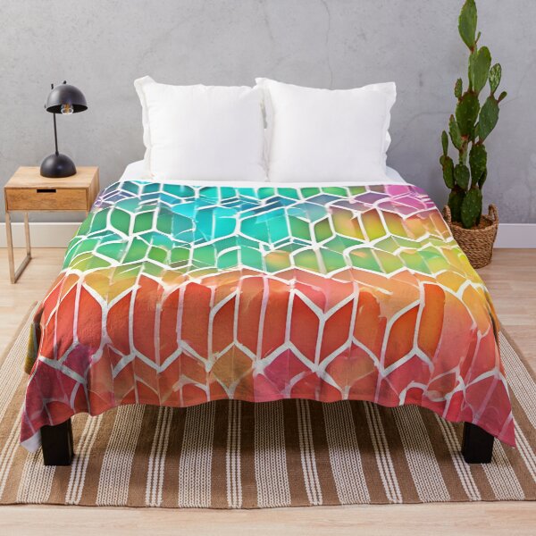 Item preview, Abstract Rainbow Patterned Geometric Art designed and sold by Health And Fitness Posts e-Store.