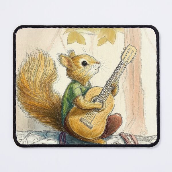 Item preview, squirrel playing guitar  designed and sold by PricklyPeanut.