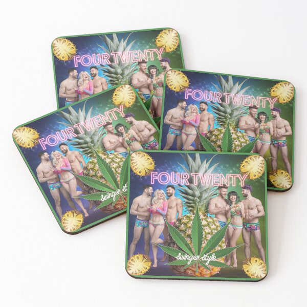 Item preview, Four-Twenty Swinger Style - Pineapples & Weed - Green designed and sold by JLEmporium.