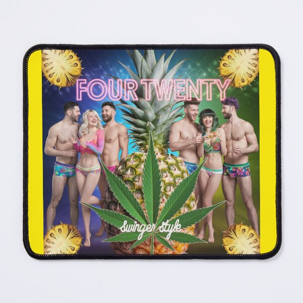 Item preview, Four-Twenty Swinger Style - Pineapples & Weed - Yellow designed and sold by JLEmporium.