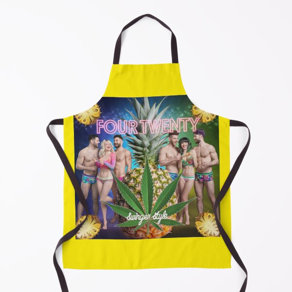 Item preview, Four-Twenty Swinger Style - Pineapples & Weed - Yellow designed and sold by JLEmporium.