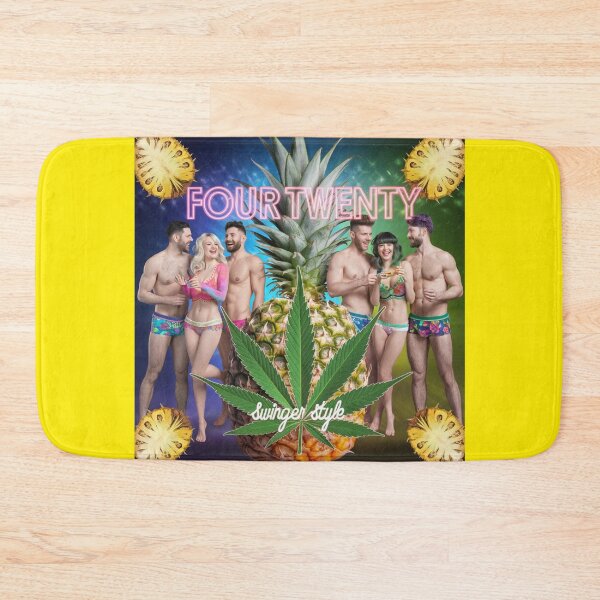 Item preview, Four-Twenty Swinger Style - Pineapples & Weed - Yellow designed and sold by JLEmporium.