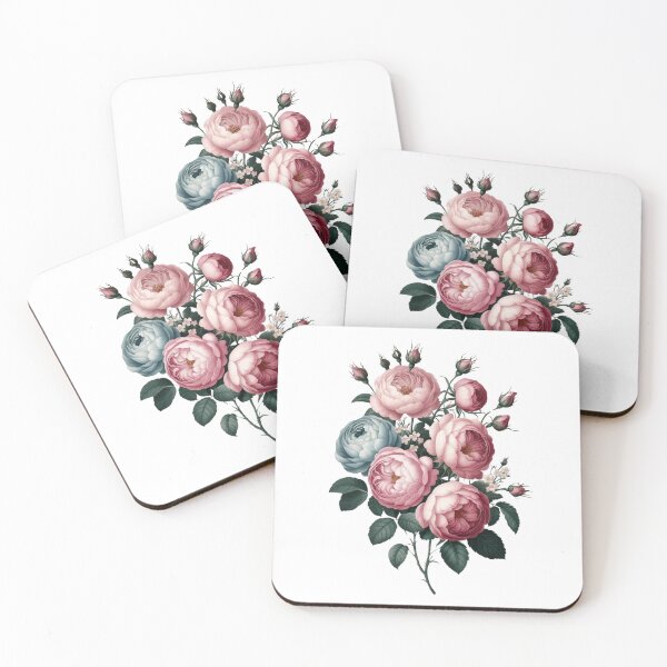 Item preview, Pink and Blue Cabbage Rose Vintage Beauty designed and sold by SloganExpress.