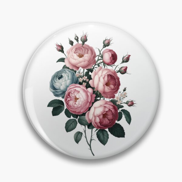 Item preview, Pink and Blue Cabbage Rose Vintage Beauty designed and sold by SloganExpress.