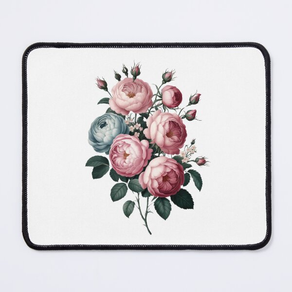Item preview, Pink and Blue Cabbage Rose Vintage Beauty designed and sold by SloganExpress.