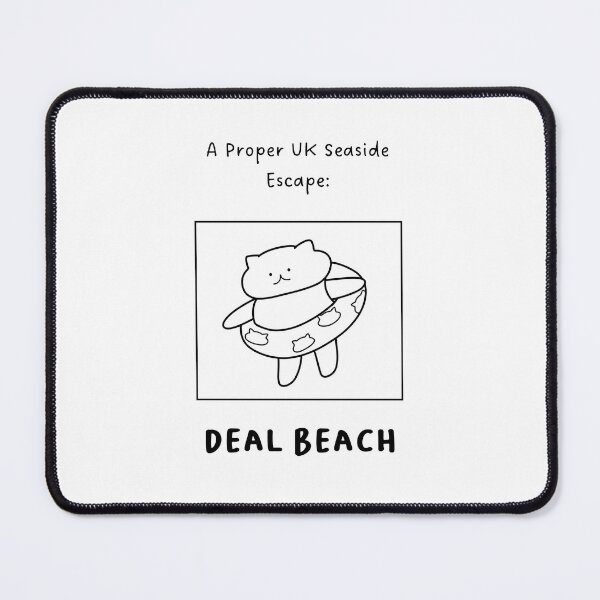 Item preview, Deal Beach | A Proper UK Seaside Escape | Illustration of a Cute Cat Wearing a Float Ring designed and sold by RM-Journey.