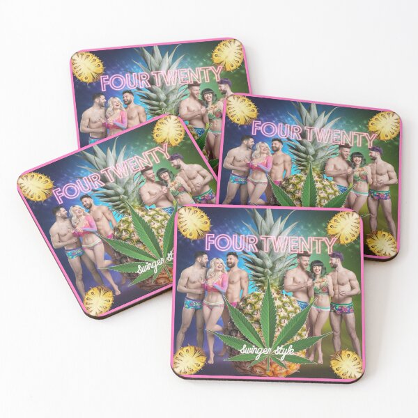 Item preview, Four-Twenty Swinger Style - Pineapples & Weed - Pink designed and sold by JLEmporium.
