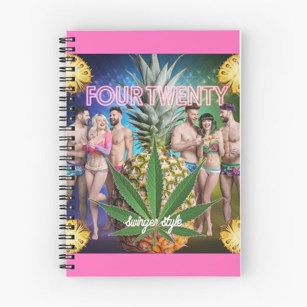 Item preview, Four-Twenty Swinger Style - Pineapples & Weed - Pink designed and sold by JLEmporium.
