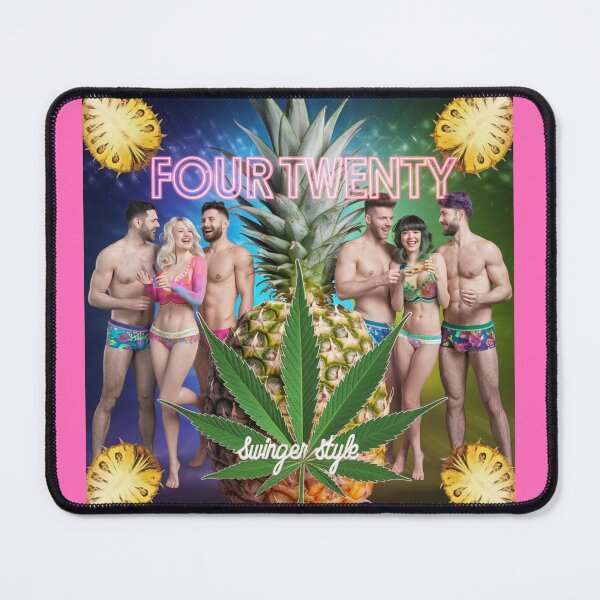 Item preview, Four-Twenty Swinger Style - Pineapples & Weed - Pink designed and sold by JLEmporium.