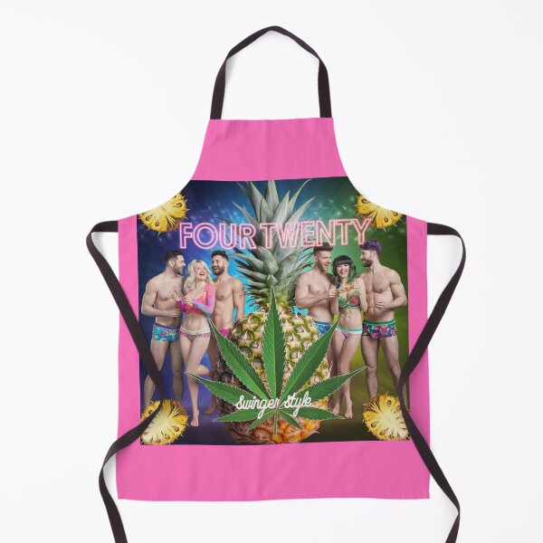 Item preview, Four-Twenty Swinger Style - Pineapples & Weed - Pink designed and sold by JLEmporium.