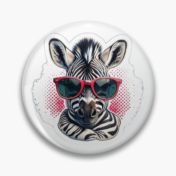 Item preview, Cute baby Zebra with sunglasses  designed and sold by JIGUWORLD.