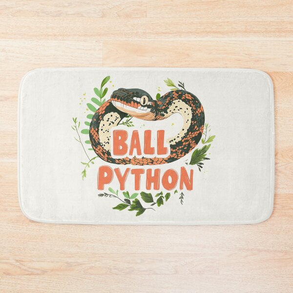 Item preview, Colorful Ball Python with Nature Elements Design designed and sold by Retro Travel Design.