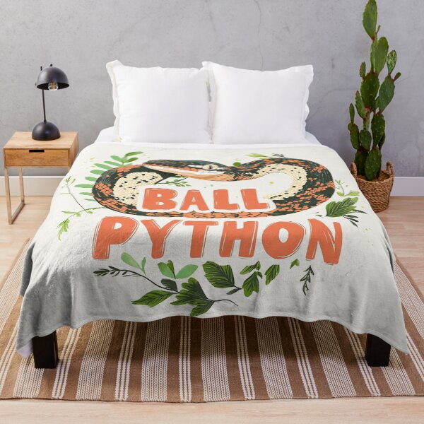 Artikelvorschau, Farbenfroher Königspython mit Naturelement-Design entworfen und verkauft von Retro Travel Design.
