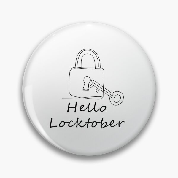 Item preview, Hello Locktober discreet one line drawing designed and sold by kinkstoo.