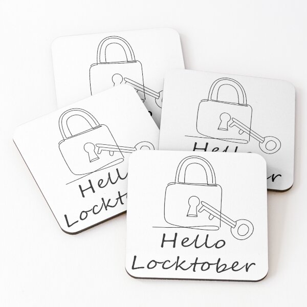 Item preview, Hello Locktober discreet one line drawing designed and sold by kinkstoo.
