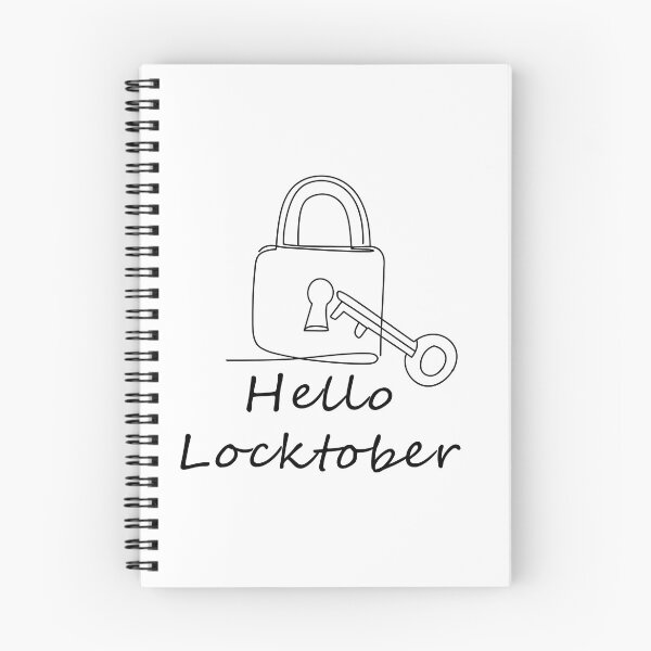 Item preview, Hello Locktober discreet one line drawing designed and sold by kinkstoo.