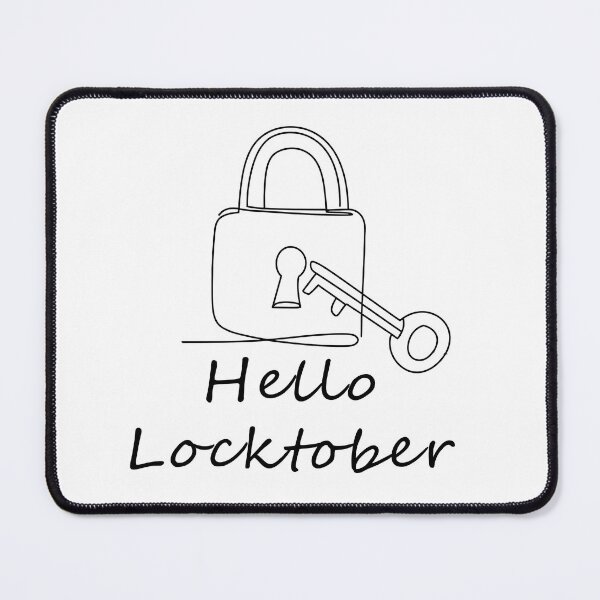 Item preview, Hello Locktober discreet one line drawing designed and sold by kinkstoo.