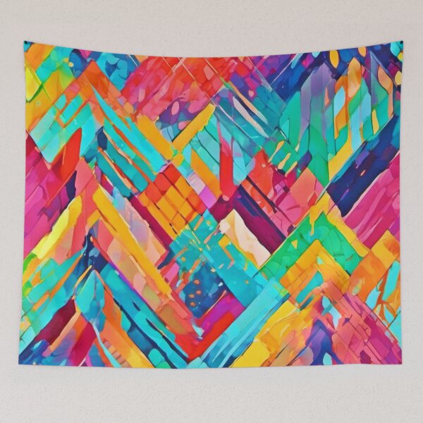 Item preview, Neon Geometric Dreamscape designed and sold by Health And Fitness Posts e-Store.