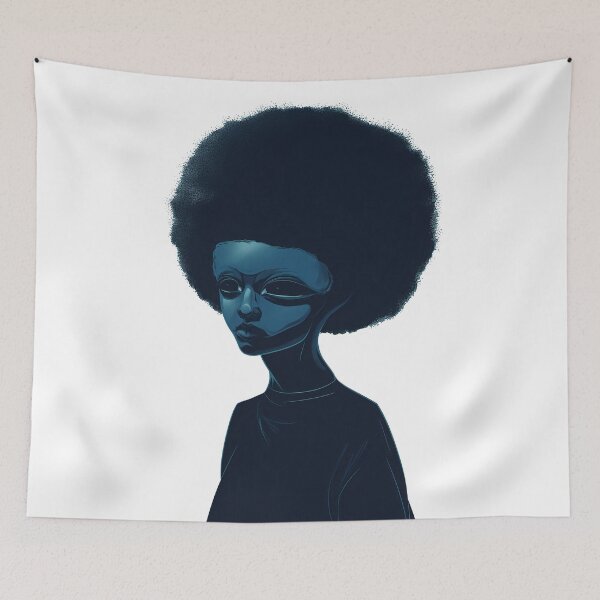 Item preview, Alien with an afro designed and sold by Zen Lael.