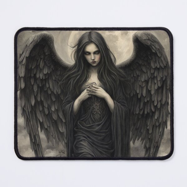 Item preview, Goth Dark Angel & Roses designed and sold by TheDarkWardrobe.