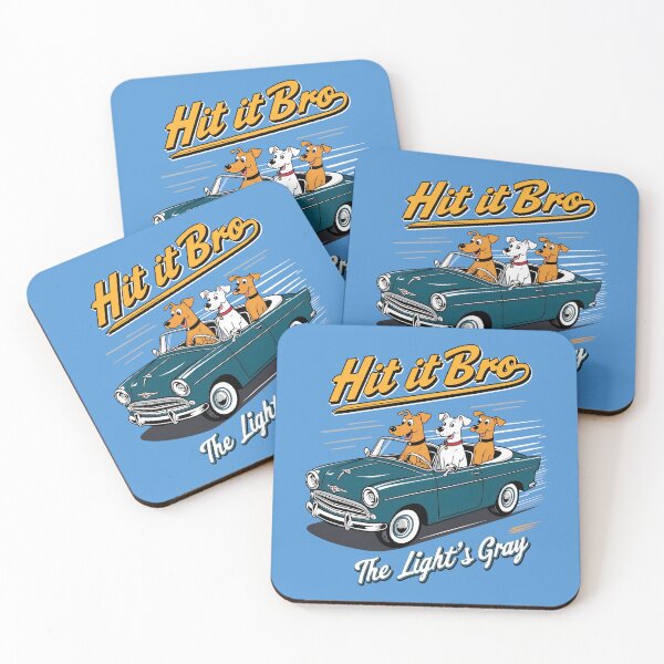 Item preview, Hit It Bro - Cool Dogs Cruising in a Classic Car - Fun design for Dog Lovers designed and sold by brindled.