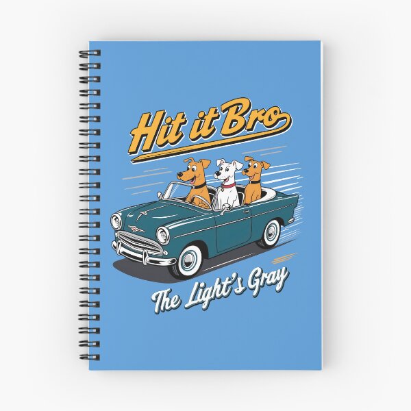 Item preview, Hit It Bro - Cool Dogs Cruising in a Classic Car - Fun design for Dog Lovers designed and sold by brindled.