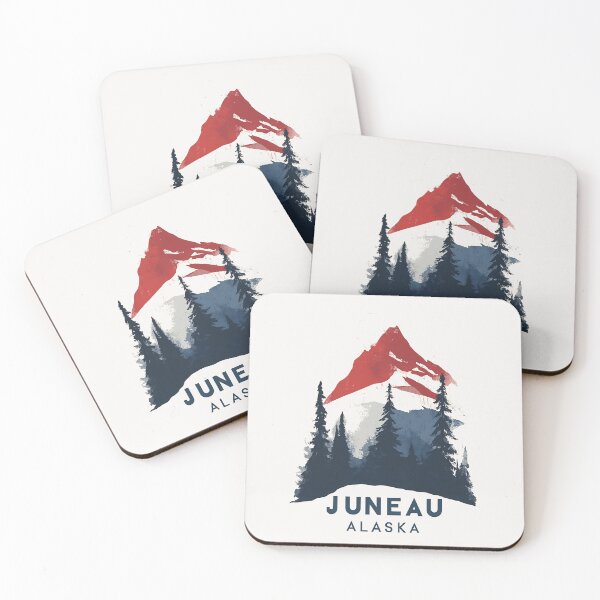 Item preview, Juneau Alaska Mountain Silhouette Art designed and sold by Retro Travel Design.