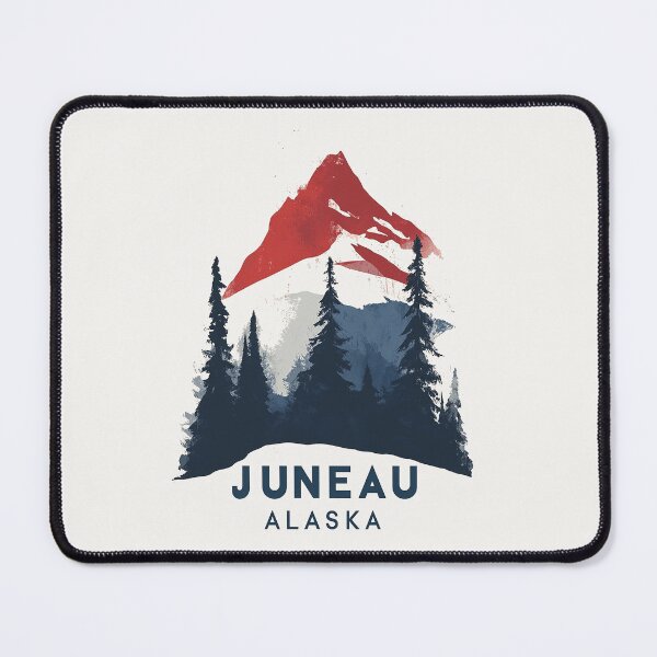Item preview, Juneau Alaska Mountain Silhouette Art designed and sold by Retro Travel Design.