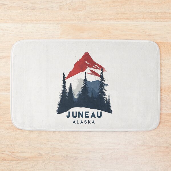 Item preview, Juneau Alaska Mountain Silhouette Art designed and sold by Retro Travel Design.