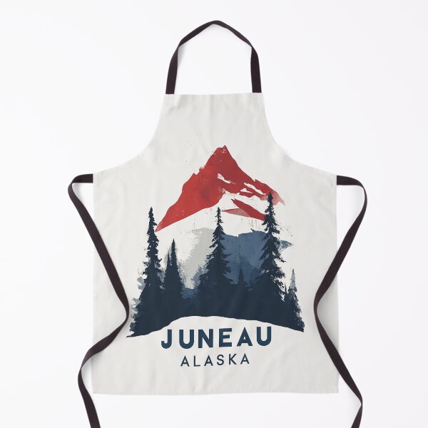 Item preview, Juneau Alaska Mountain Silhouette Art designed and sold by Retro Travel Design.