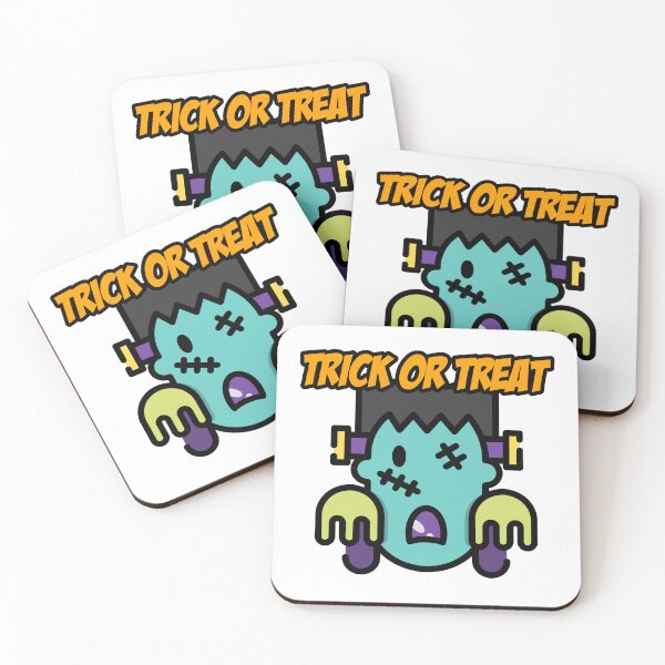 Item preview, Trick Or Treat Frankenstein Boy Cartoon designed and sold by Henrylizarraga.