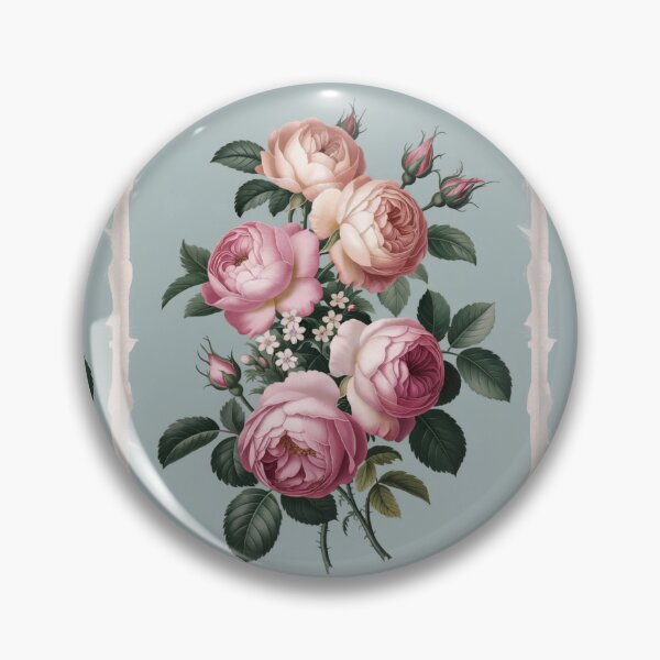 Item preview, Pink and Blue Cabbage Rose Vintage Beauty designed and sold by SloganExpress.