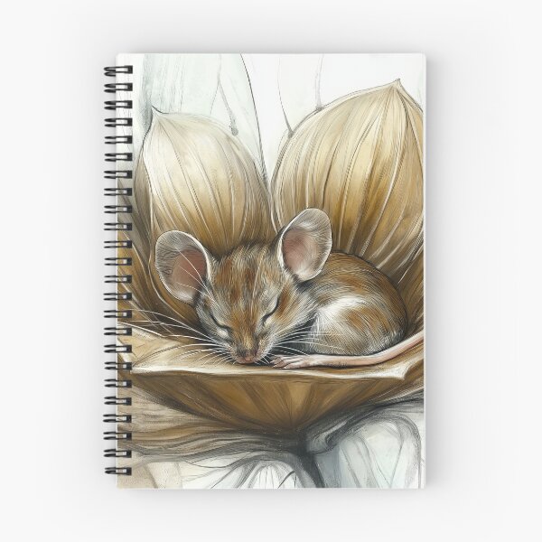 Item preview, mouse sleeping on a flower designed and sold by PricklyPeanut.
