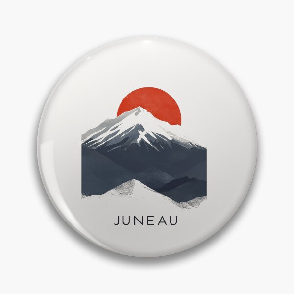 Item preview, Juneau Alaska Minimalist Mountain Art designed and sold by Retro Travel Design.