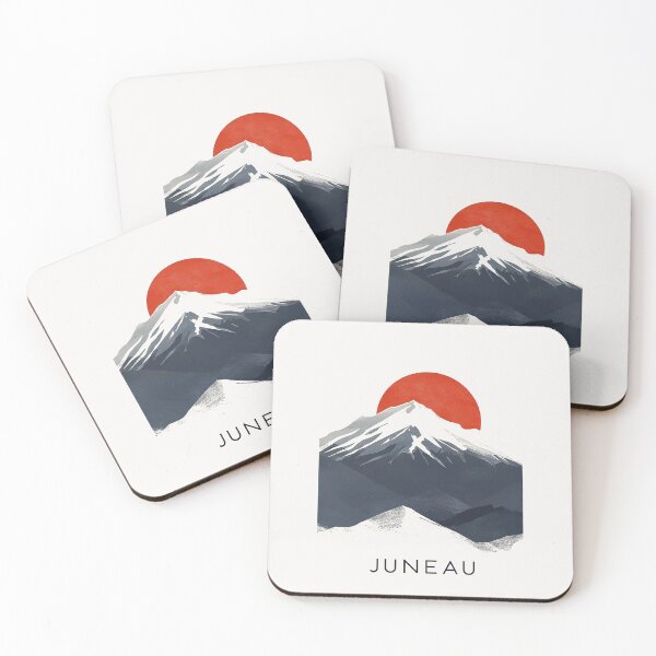 Item preview, Juneau Alaska Minimalist Mountain Art designed and sold by Retro Travel Design.