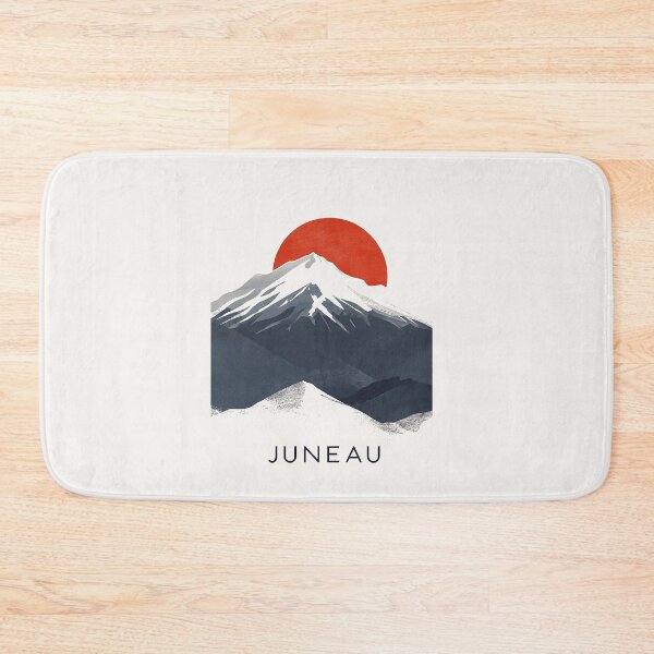 Item preview, Juneau Alaska Minimalist Mountain Art designed and sold by Retro Travel Design.