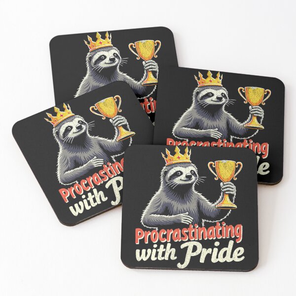 Item preview, Procrastinating with Pride - Funny Sloth (Vintage Style) designed and sold by AmorcitoDesigns.