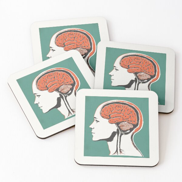 Item preview, Vintage MRI Brain Anatomy Art Print designed and sold by Retro Travel Design.