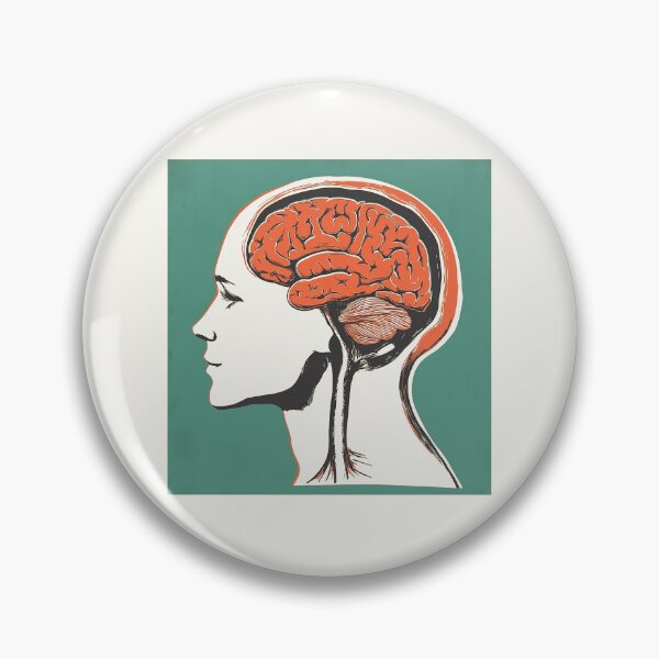 Item preview, Vintage MRI Brain Anatomy Art Print designed and sold by Retro Travel Design.