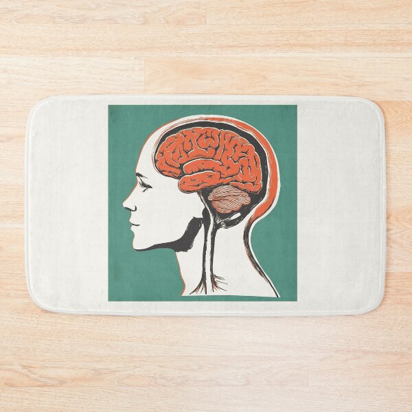 Item preview, Vintage MRI Brain Anatomy Art Print designed and sold by Retro Travel Design.