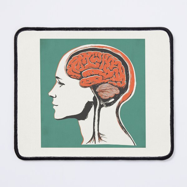 Item preview, Vintage MRI Brain Anatomy Art Print designed and sold by Retro Travel Design.