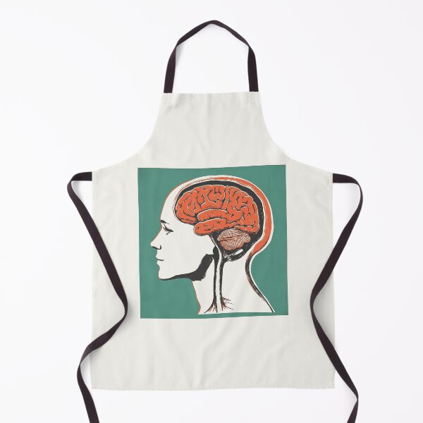 Item preview, Vintage MRI Brain Anatomy Art Print designed and sold by Retro Travel Design.