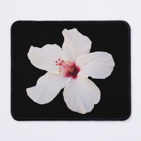 Item preview, Exotic Hot White Red Hibiscus Tropical Flower Shapes Mania designed and sold by Shapes-Mania.