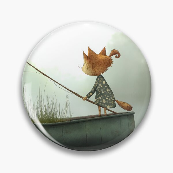 Item preview, cat gone fishing designed and sold by PricklyPeanut.