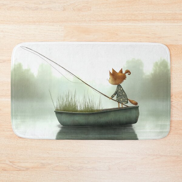 Item preview, cat gone fishing designed and sold by PricklyPeanut.