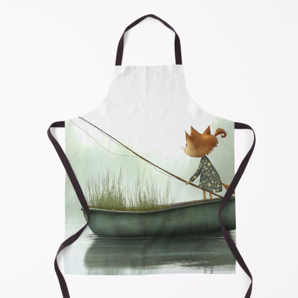 Item preview, cat gone fishing designed and sold by PricklyPeanut.