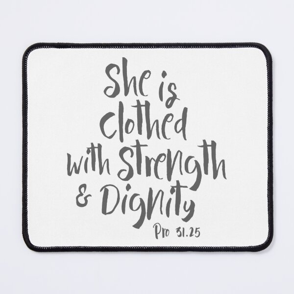 Item preview, She Is Clothed With Strength And Dignity Proverbs 31 25 Gray designed and sold by amazingjoy.
