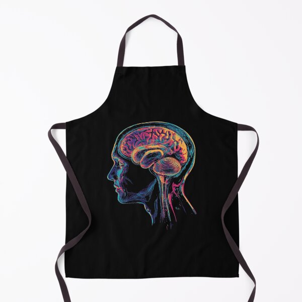 Item preview, Neon MRI Brain Anatomy Illustration designed and sold by Retro Travel Design.